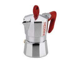 PEDRINI 9081 Cafetière Italienne, 1 Tasse 2 tazze Rouge