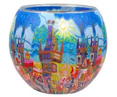 Himmlische Photophore en Verre pour Bougie Chauffe-Plat Multicolore 9 x 11 cm