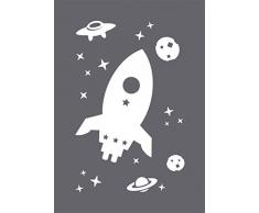 Rayher 45117000 Pochoir Space A5, 1 pochoir+1 spatule, sct.-LS