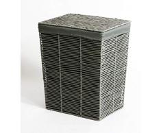 Franz Müller Flechtwaren Bac à Linge Conique groundw Ood Paper, Gris, 41 x 31 x 50 cm