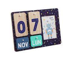 Dcasa Calendrier avec Cadre Photo Robots Cadres Photos Décoration de la Maison Unisexe Adulte Couleur Unique