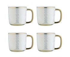 BIA 993018+1810PK4 Tasses à expresso en porcelaine galvanisée 100 ml