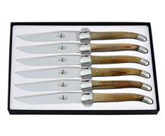 Forge De Laguiole T6 2M IN BC Couteau, Horn-Hell