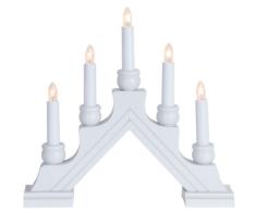 Star 275-48 Karin-5 Chandelier 5 Ampoules Claires Bois Blanc 28 x 31 cm