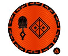 Homedecor. Maison Waka DIY adhÃ©sif Cercles Murale sur Toile, tissÃ© Polyester, Medium, 47Â x 47Â cm, Tissu, Multi/Couleur, 47Â x 47Â x 47Â cm