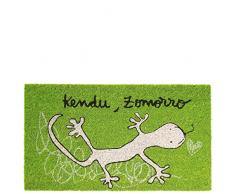 laroom Paillasson Motif kendu zomorro, Jute and antidÃ©rapant, Vert, 40Â x 70Â x 1,8Â cm