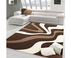 PETTI Artigiani Italiani - Tapis, Tapis moderne, Tapis de salon, Tapis de chambre Ã coucher, Marron Sombre, 100x140cm