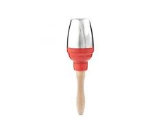 Kikkerland BA75 Shaker Cocktail Maraca, Acier Inoxydable, Rouge, 16,5 x 16 x 28,7 cm