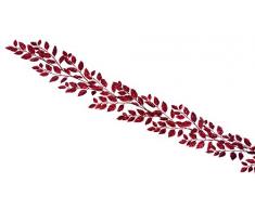 Festive Productions Guirlande de Feuille à Paillettes, Plastique, Red, 180 x 16 x 16 cm