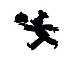 TATOUTEX Stickers Chef de Cuisine - Turquoise, L 22cm x H 20cm