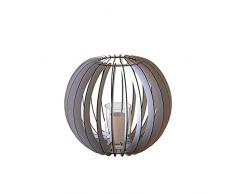 PREGIA Design Solutions Bougeoir Boule 40 Gris Aluminium Dibond 40 x 40 x 34 cm