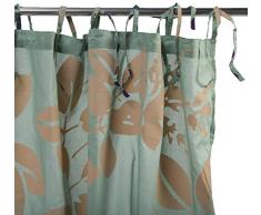 Thedecofactory 112293 Voilage, Coton, Bleu, 110 x 250 x 3 cm