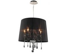 Motif Les Grönlund 9357/5/noir Lustre en cristal Big, Noir, Chrome, E14