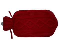 Tom Tailor T- Cosy Knit Bouillotte, Acrylique, Rouge, 21x35 cm