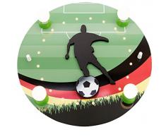 Elobra Plafonnier football WM footballeur avec LED, en bois, vert, A + +