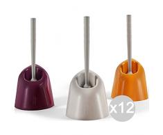 Glooke Selected Set de 12 brosses WC Porte Brosse Merlin Plastique nettoyants et Nettoyage de la Maison