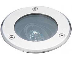 Rutec 59050 Spot encastrable au Sol 50 W GZ10 à extérieur 149 mm Anneau en Acier Inoxydable Argenté 1