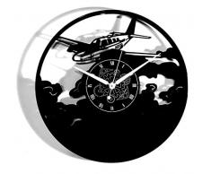Horloge Murale instantanÃ©e Karma en Vinyle pour Voyage Avion Avion Pilote Vintage Silencieux