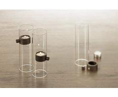 Philippi Lift Bougeoir en Verre Marron 20 cm