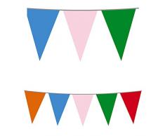Big Party Guirlande fanions Multicolores pour fêtes et Anniversaires, Multicolore, 10 mètres