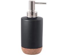 Gedy Ilary Distributeur de Savon, céramique, Noir, 7 x 7 x 17
