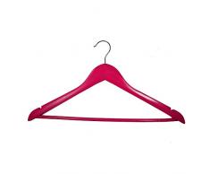 Jocca Fuchsia cintres pour Adulte, Lot de 3, Bois, Multicolore, 44Â x 16Â x 1.2Â cm