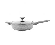 KITCHEN COOK Sauteuse Fonte daluminium 24cm Effet Pierre Modele Vertu St24tfi