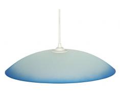 Tosel 13525 Suspension Tondo Verre 60 W E27 Bleu Mat