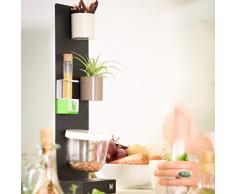 KalaMitica Set Tableau de Cuisine avec Accessoires magnÃ©tiques KIT-61 50x14x1 cm Anthracite