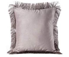 Eurofirany Lot de 2 Housses de Coussin dÃ©coratives pour canapÃ©, Housse de Coussin en Fausse Fourrure Violet/Noir 45 x 45 cm