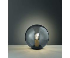 Fischer&Honsel 50284 Lampe de Table, Verre, 40 W, Noir