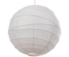 Loxton Lighting Lot de 10Â irrÃ©guliÃ¨re Lanterne en bambou, papier, Blanc