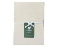 Moorish Idol - Satin de Coton Drap Plat- 240cm x 300cm- Crème