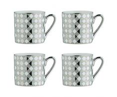 BIA 993012+1662PK4 Tasses à expresso en porcelaine galvanisée 100 ml