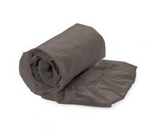 Heckett Lane Drap Housse 100% Satin de Coton mako 180 x 210-220 + 35 cm Gris Taupe.