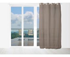 Soleil docre 034102 Panama Voilage avec oeillets Coton Ecru 140 x 240 cm