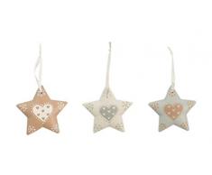 Villa dEste Home Tivoli Xmas Lot de cintres Ã©toile, Multicolore, 6Â x 1Â x 6Â cm, 6Â unitÃ©s