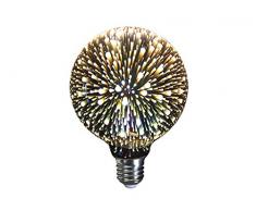 Ampoule décorative LED Filament globe G125 Effet feu artificiel 3D E27 4 W 320 o