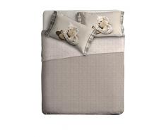 Ipersan 1 Personne Complet lit Fine Art Photographique Mon Coeur Beige/Blanc 160x300 cm