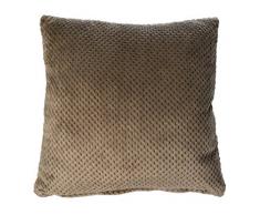 Gözze, avec Picots Structure Coussin Déco 50 x 50 cm, Polyester, Taupe, 50 x 50 x 10 cm