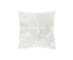 ZONS Coussin Fausse Fourrure 45x45cm Blanc