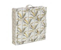 Deco&Co Décoration intérieure naturelle - DECOANDCO DD03894 COUSSIN DE SOL, Rembourrage / 100% Coton, Imprime, 45X45X10
