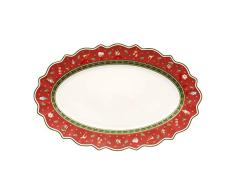 Villeroy & Boch Toys Delight Plat de service ovale, Porcelaine Premium, Rouge