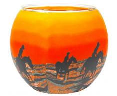 Him CC205 photophore Verre Horses in The Sunrise, Multicolore, 11x11x9 cm