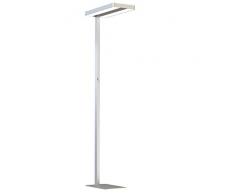 ledaxo SL de 03Â âÂ de 60Â R, bureau lampe sur pied LED, aluminium, 60Â W, Argent RevÃªtement par poudre, 61Â x 28Â x 195Â cm [Classe Ã©nergÃ©tique A +]