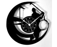Horloge Murale en Vinyle Cadeau Fait Main DÃ©corations Pour la Maison Home Office Sport Golf