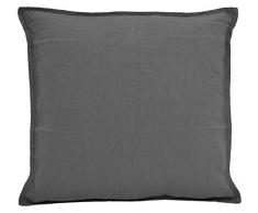 Hierba Barcelona angellinen Coussin décoratif Moderne 45x45x13 cm Gris béton