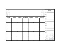 RoomMates 54341 Stickers muraux Calendrier hebdomadaire Unies, Papier, Multicolore, 48 x 8 x 8 cm