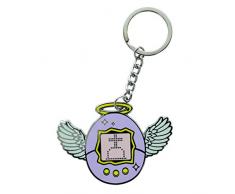 Tamagotchi Porte-clés imprimé Violet/Jaune 100% métal avec Porte-clés