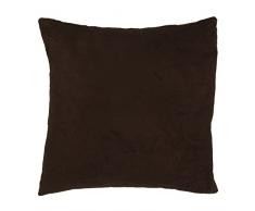 Thedecofactory 383802 Coussin Chocolat Sophia, Polyester, 40 x 40 x 3 cm